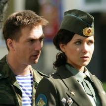 Петр Красилов и Екатерина Климова на съемках фильма "Второе дыхание"