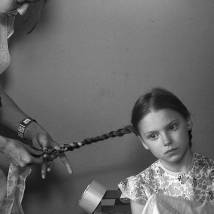 Алина Булынко на съемках фильма "Синие ночи"