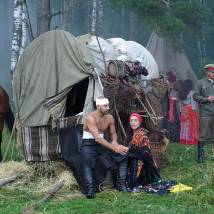 На съемках фильма "Господа офицеры: спасти императора"
