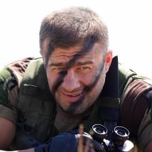 Михаил Пореченков на съемках фильма "День Д"