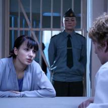 Евгения Свиридова на съемках сериала "Одна семья"