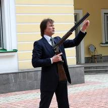 Юрий Сазонов на съемках фильма "Слепой: Программа убивать"