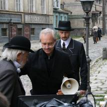 Евгений Герасимов, Егор Новокшонов на съемках фильма "Савва"