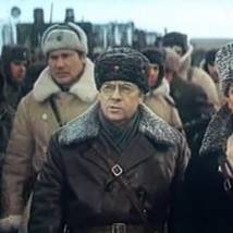 Георгий Жженов и Анатолий Кузнецов в фильме "Горячий снег"
