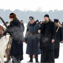 На съемках фильма "Придел ангела"