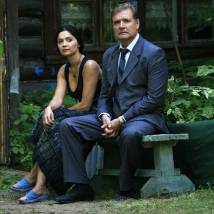 Владимир Симонов и Ирина Лосева на съемках сериала "Ермоловы"