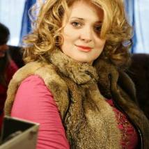 Анна Михалкова на съемках фильма "Скажи Лео"