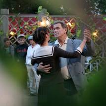 Елена Плаксина и Валерий Афанасьев на съемках фильма "Галина"