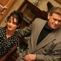 Елена Плаксина и Валерий Афанасьев на съемках фильма "Галина"
