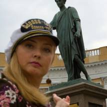 Тамара Тана на съемках фильма "Улыбка Бога, или Чисто одесская история"