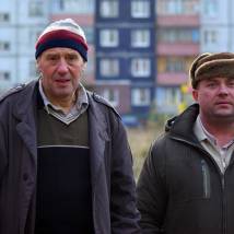 Сергей Дрейден и Евгений Сытый на съемках фильма "Сумасшедшая помощь"