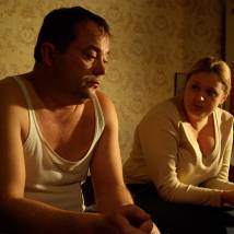 Евгений Сытый и Анна Михалкова на съемках фильма "Сумасшедшая помощь"