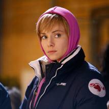 Екатерина Гусева на съемках сериала "Жаркий лед"