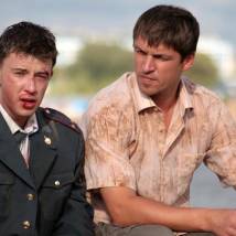 Сергей Шарифуллин и Дмитрий Орлов на съемках сериала "Морской патруль"