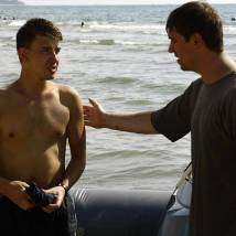 Сергей Шарифуллин и Дмитрий Орлов на съемках сериала "Морской патруль"