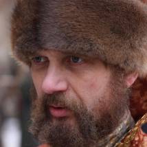 Сергей Удовик на съемках фильма "Иван Грозный"