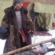 Вячеслав Ковалев и Александр Демидов на съемках фильма "Иван Грозный"