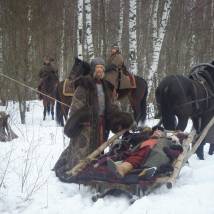 На съемках фильма "Иван Грозный"