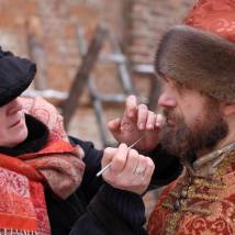 Сергей Удовик на съемках фильма "Иван Грозный"