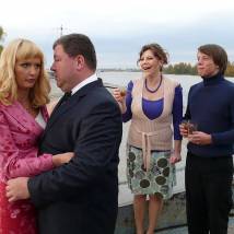 Александр Робак на съемках сериала "Река-Море"