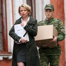 Александра Куликова на съемках фильма "Волшебник"