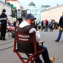 Денис Алексеев на съемках фильма "Бригада. Наследник"