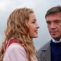 Евгения Лоза и Олег Чернов на съемках сериала "Украсть у..."