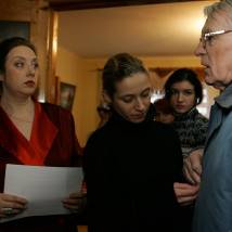 Юрий Назаров, Елена Бушуева-Цеханская на съемках сериала "Сыщики районного масштаба 2"