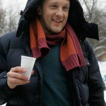 Сергей Горобченко на съемках сериала "Сыщики районного масштаба 2"