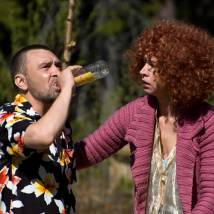 Сергей Шнуров и ьяна Лазарева на съемках фильма "Европа-Азия"