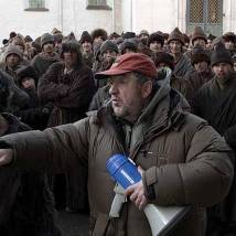 Павел Лунгин на съемках фильма "Царь"