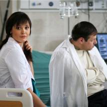 Мария Горбань на съемках сериала "Я лечу"