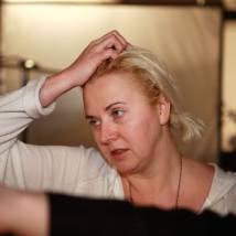 Екатерина Залетаева на съемках фильма "Варенье из сакуры"