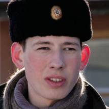 Егор Павлов на съемках фильма "Петя по дороге в Царствие Небесное"