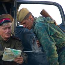 Борис Щербаков и Максим Заусалин на съемках фильма "Разведчики. Последний бой"