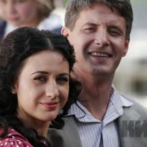 Надежда Бахтина и Александр Макогон на съемках фильма "Цыганки"