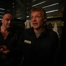 Алексей Огурцов и Алексей Серебряков на съемках фильма "Стая"