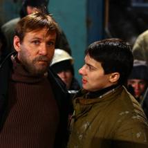 Андрей Егоров и Александр Новин на съемках сериала "Большая нефть"
