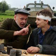 Сергей Греков и Сергей Загребнев на съемках сериала "Большая нефть"