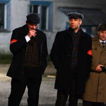 Владимир Капустин, Сергей Плотников, Андрей Егоров и Игорь Ливанов на съемках сериала "Большая нефть"