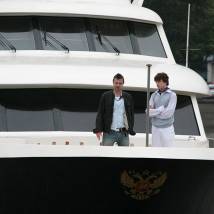 Алексей Чадов и Роман Шмаков на съемках фильма "Мой любимый раздолбай"