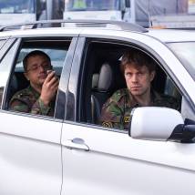 Сергей Перегудов и Алексей Макаров на съемках фильма "Цепь"