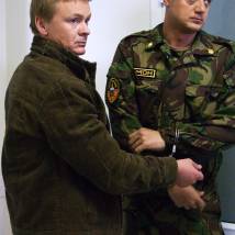 Владимир Сычев и Алексей Макаров на съемках фильма "Цепь"