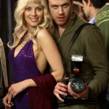 Мария Семкина и Иван Оганесян на съемках сериала "Крем"