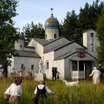На съемках фильма "Поп"