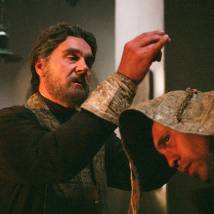 Сергей Маковецкий на съемках фильма "Поп"