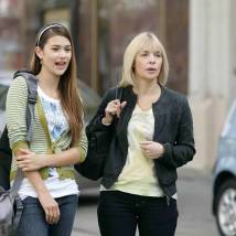 Вера Глаголева на съемках сериала "Женщина желает знать"
