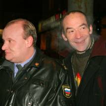 Борис Каморзин и Владимир Торсуев на съемках фильма "Громозека"