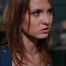 Юлия Пожидаева на съемках сериала "Обручальное кольцо"