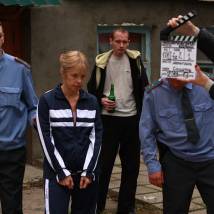 Вера Глаголева на съемках сериала "Обручальное кольцо"